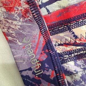 Lucy Purple & Red Abstract Sports Bra Top